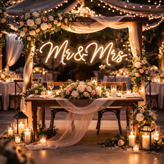 Dein Neonschild – „Mr & Mrs“ (Signature)