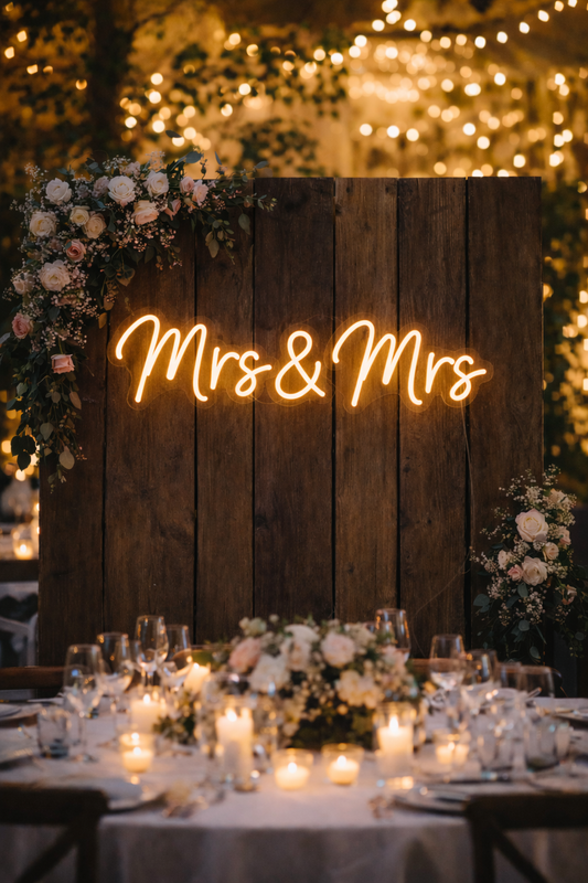 Dein Neonschild – „Mrs & Mrs“