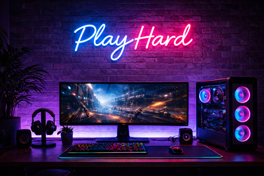 Dein Neonschild – Play Hard