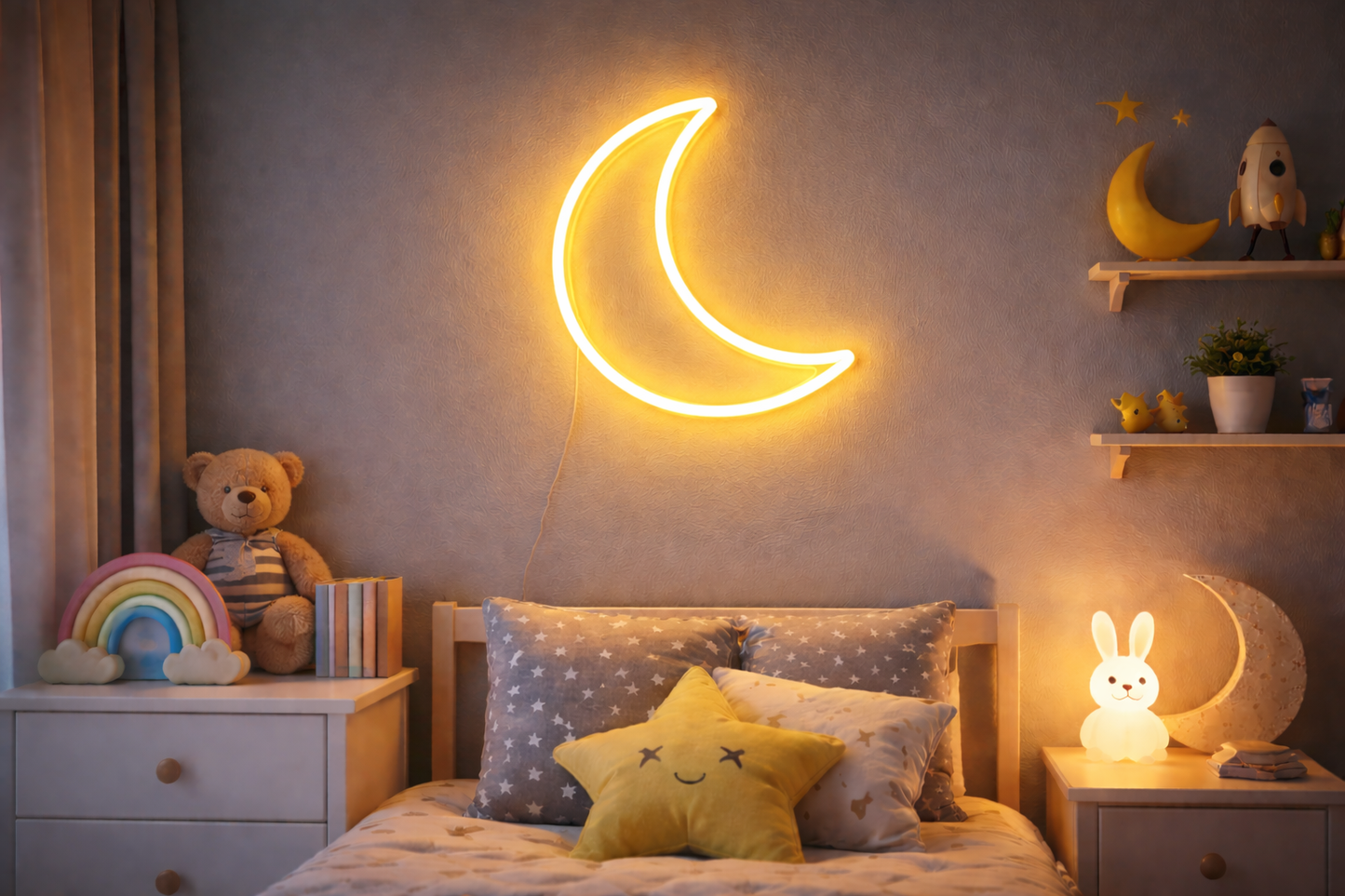 Dein Neonschild – Mond LED Neonschild