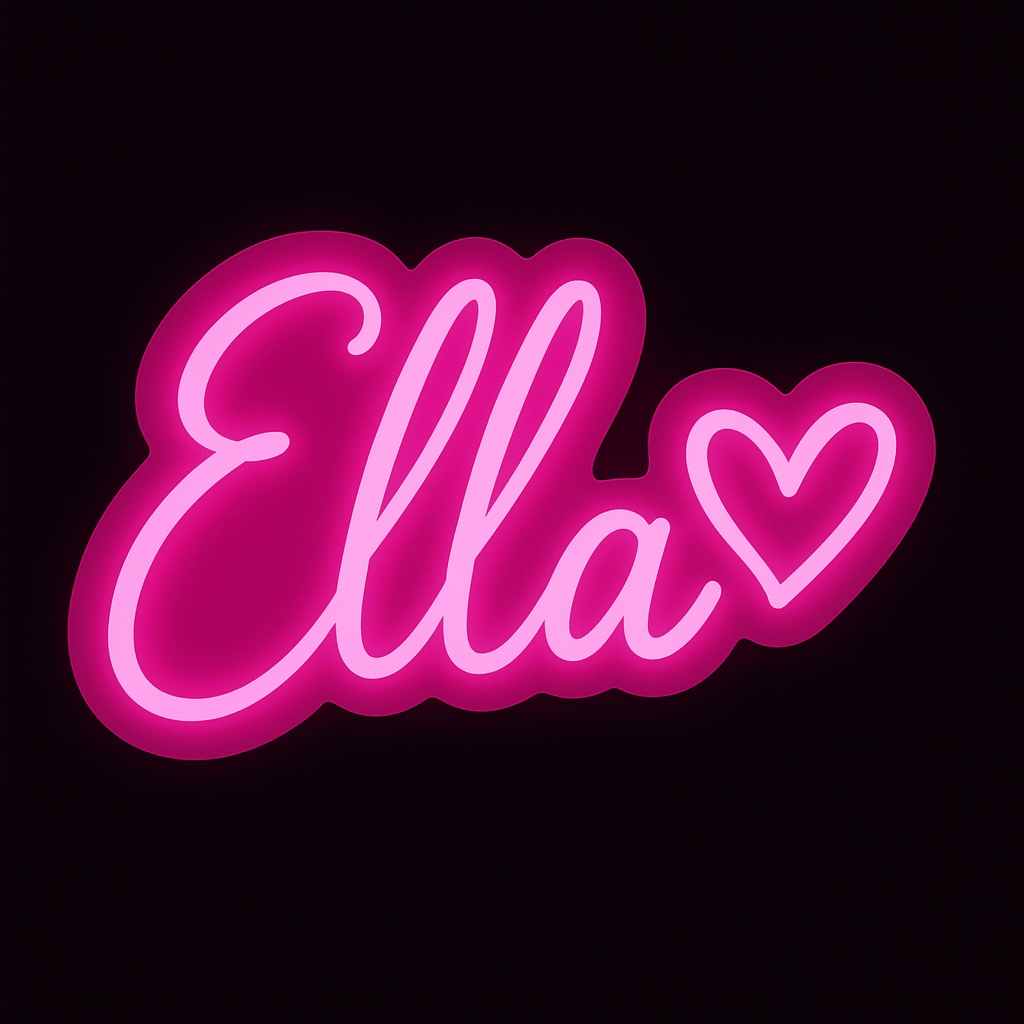 Personalisierbares Neon - LED - Schild in Pink, ideal als Wanddekoration für Wohnzimmer oder Geschäftsräume