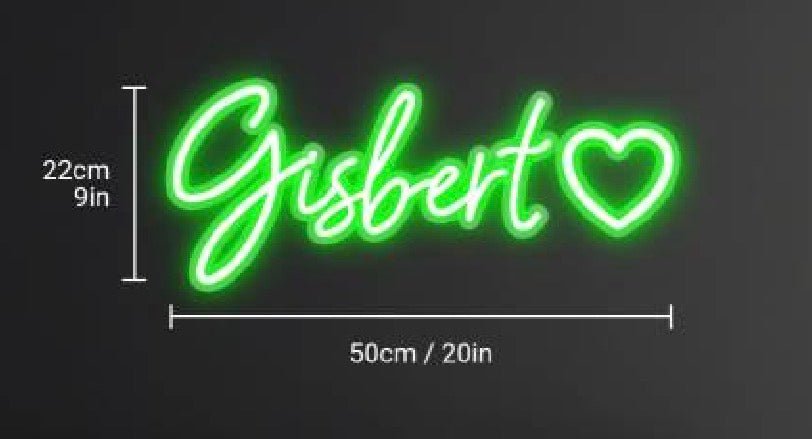 Personalisierbares Neon - LED - Schild in Pink, ideal als Wanddekoration für Wohnzimmer oder Geschäftsräume