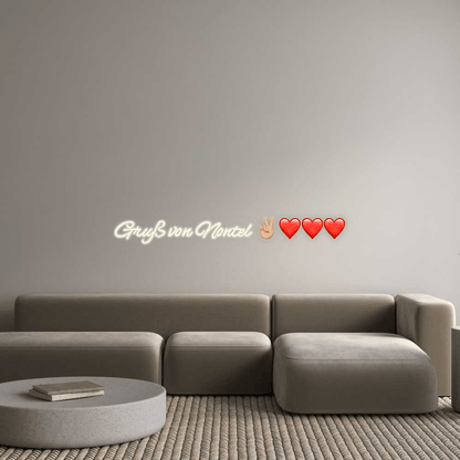 Personalisierbares Neon - LED - Schild in Pink, ideal als Wanddekoration für Wohnzimmer oder Geschäftsräume