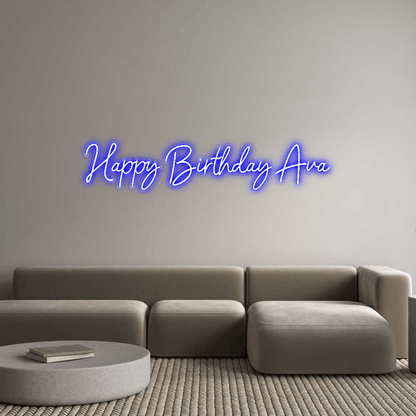 Personalisierbares Neon - LED - Schild in Pink, ideal als Wanddekoration für Wohnzimmer oder Geschäftsräume