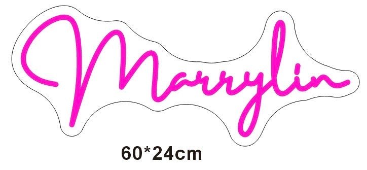 Personalisierbares Neon - LED - Schild in Pink, ideal als Wanddekoration für Wohnzimmer oder Geschäftsräume