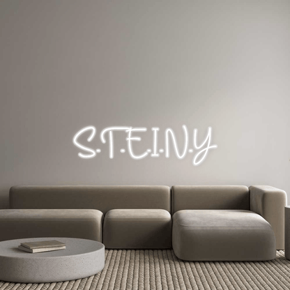 Personalisierbares Neon - LED - Schild in Pink, ideal als Wanddekoration für Wohnzimmer oder Geschäftsräume