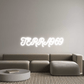 Personalisierbares Neon - LED - Schild in Pink, ideal als Wanddekoration für Wohnzimmer oder Geschäftsräume